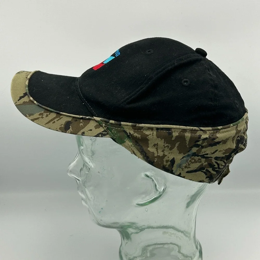 Chevron‎ Strapback Hat Dad Cap Black Camo Embroidered Logo Red Blue Otto Gas